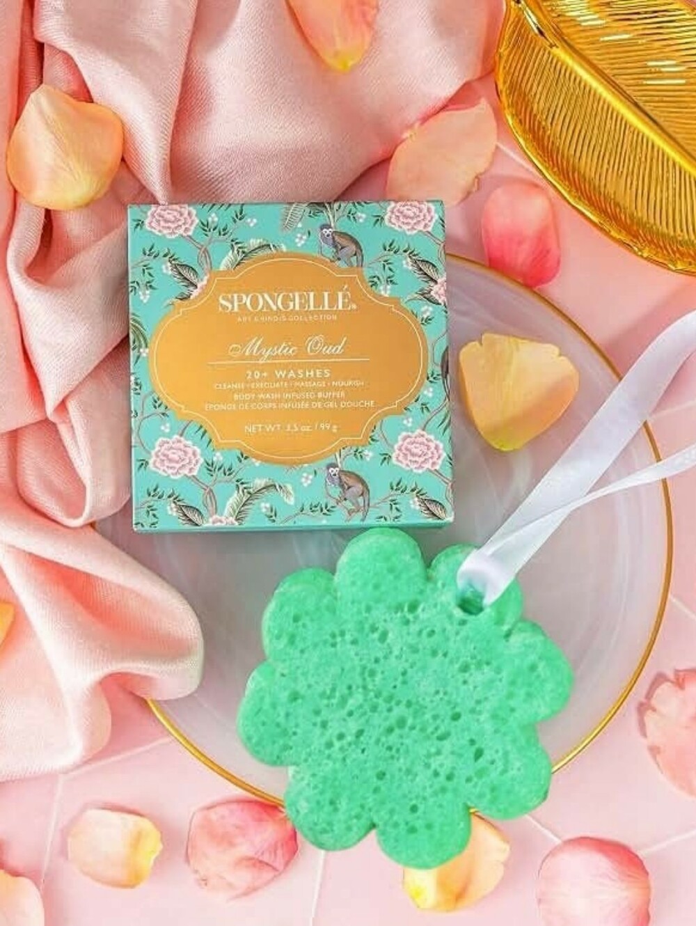 Spongelle Mystic Oud Art Chinos Buffer Sponge bergamot, carnation & oud *BNIB